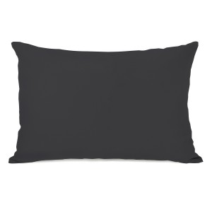 Ebern Designs Bilderback Charcoal Outdoor Lumbar Pillow EBDG8849